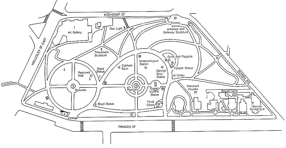 kart over Albert park Auckland