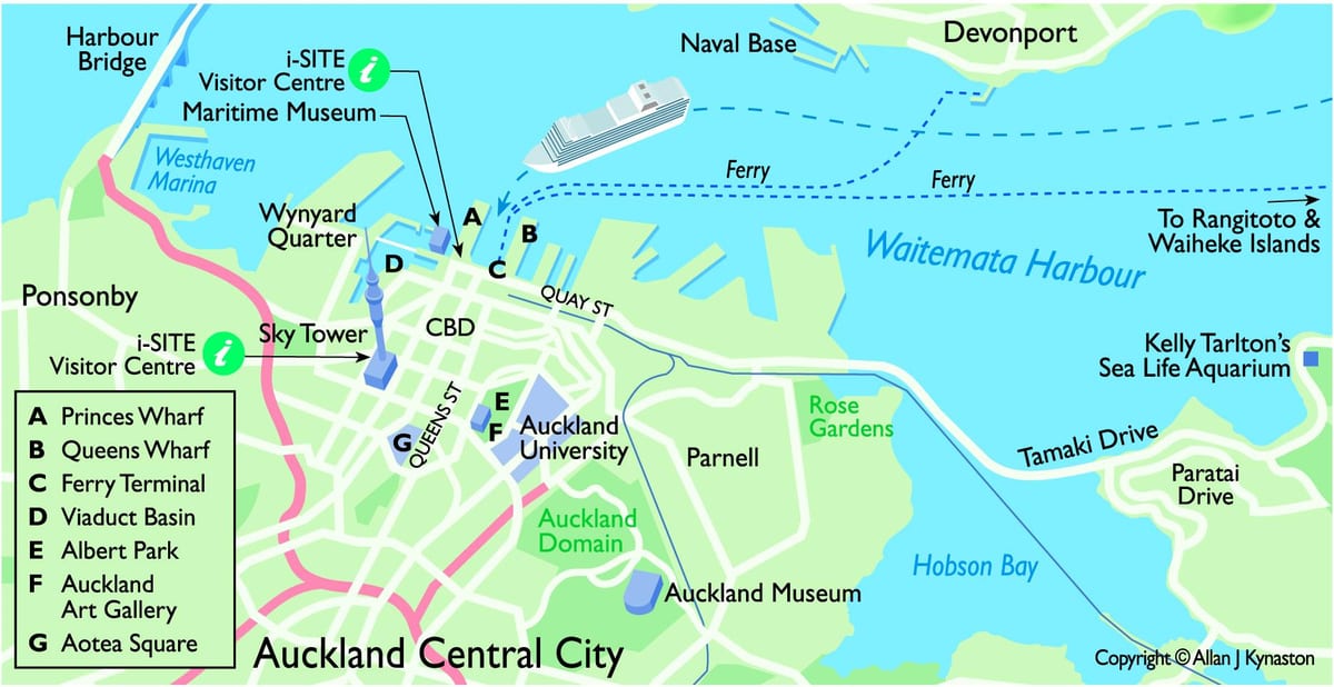 Auckland cruise ship terminal kart
