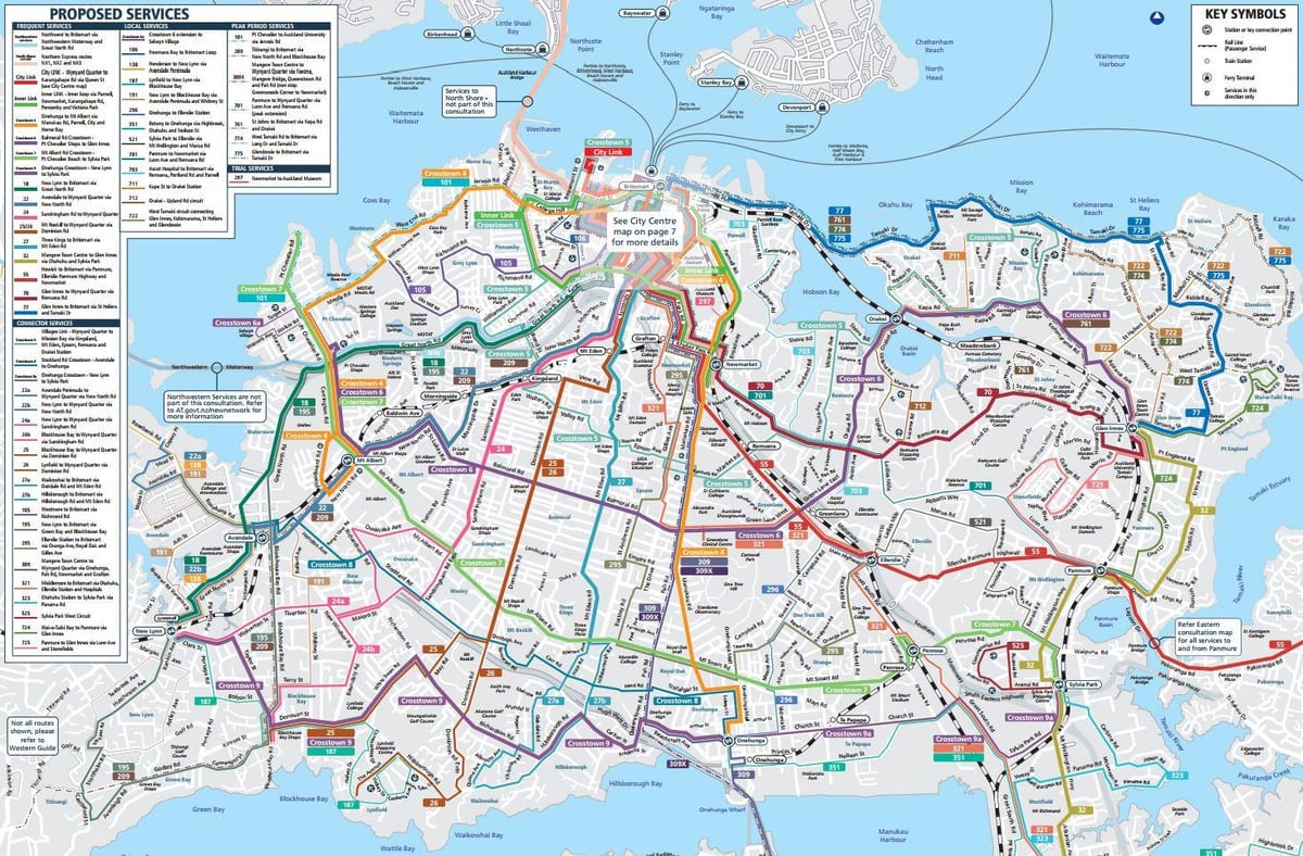 Auckland offentlig transport kart