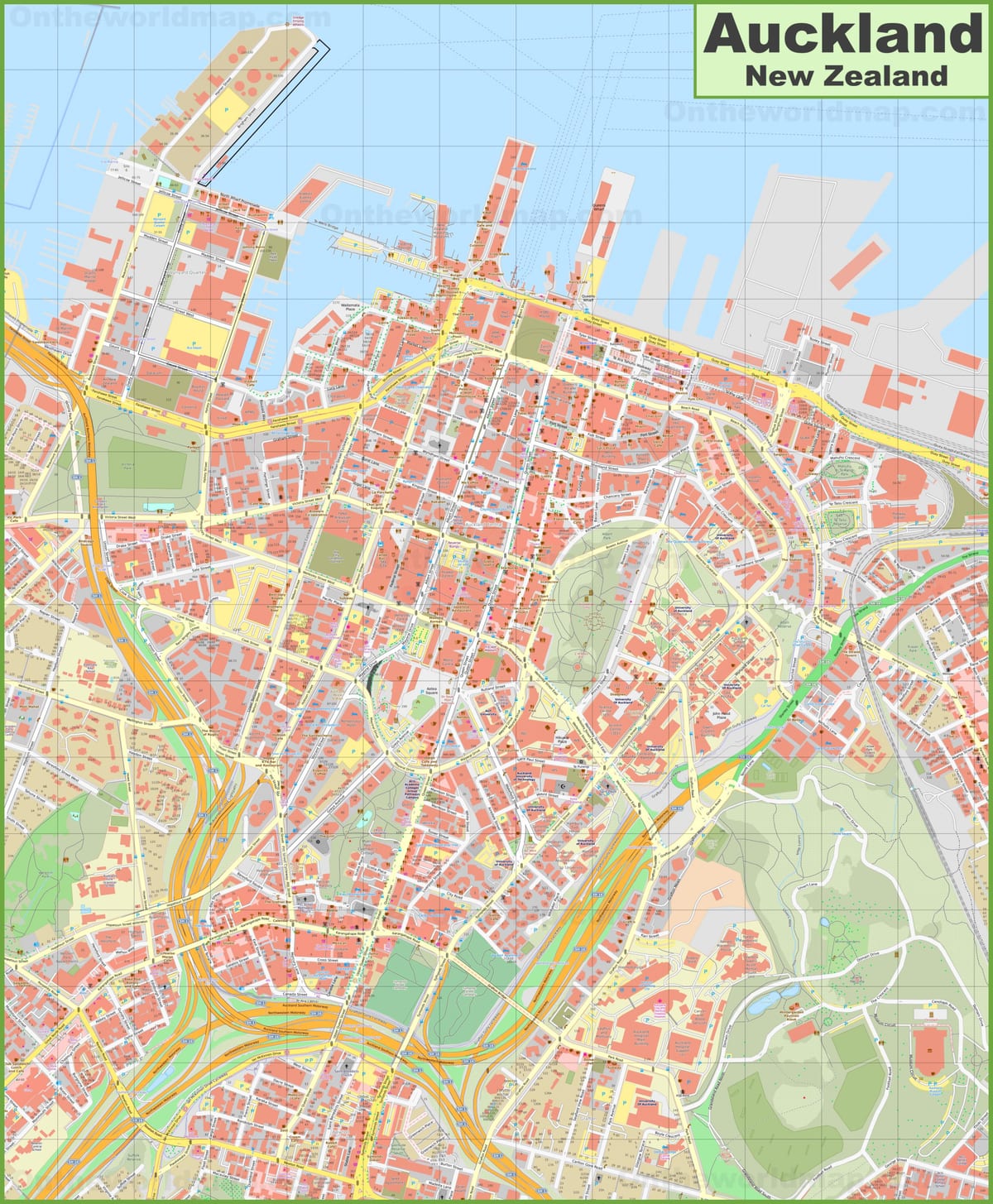 veien kart over Auckland